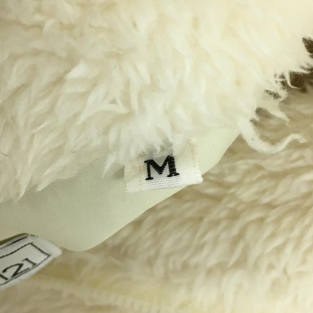 美品】V12 ボアブルゾン 白 背面ロゴ 裏地付 メンズ M ゴルフウェア