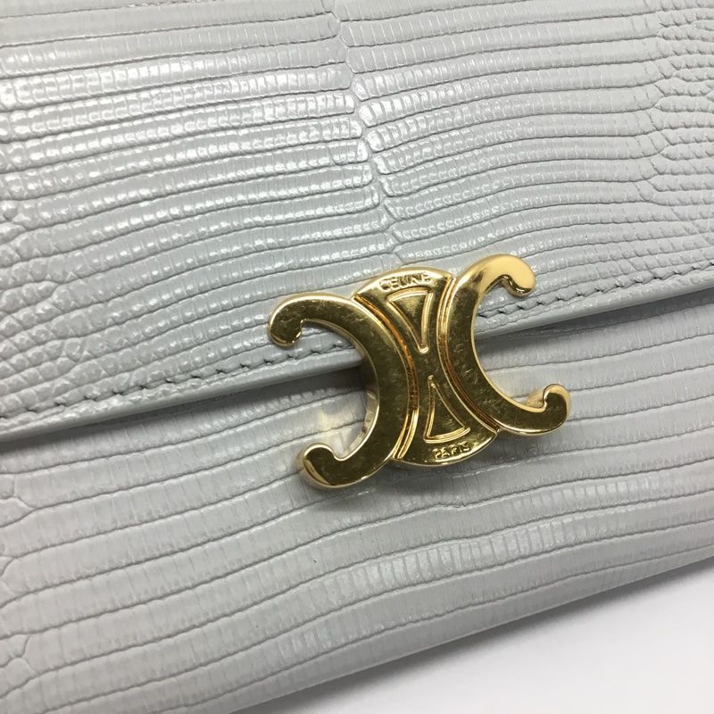 CELINE【セリーヌ】リザード トリオンフ 二つ折り長財布 10E314EB4