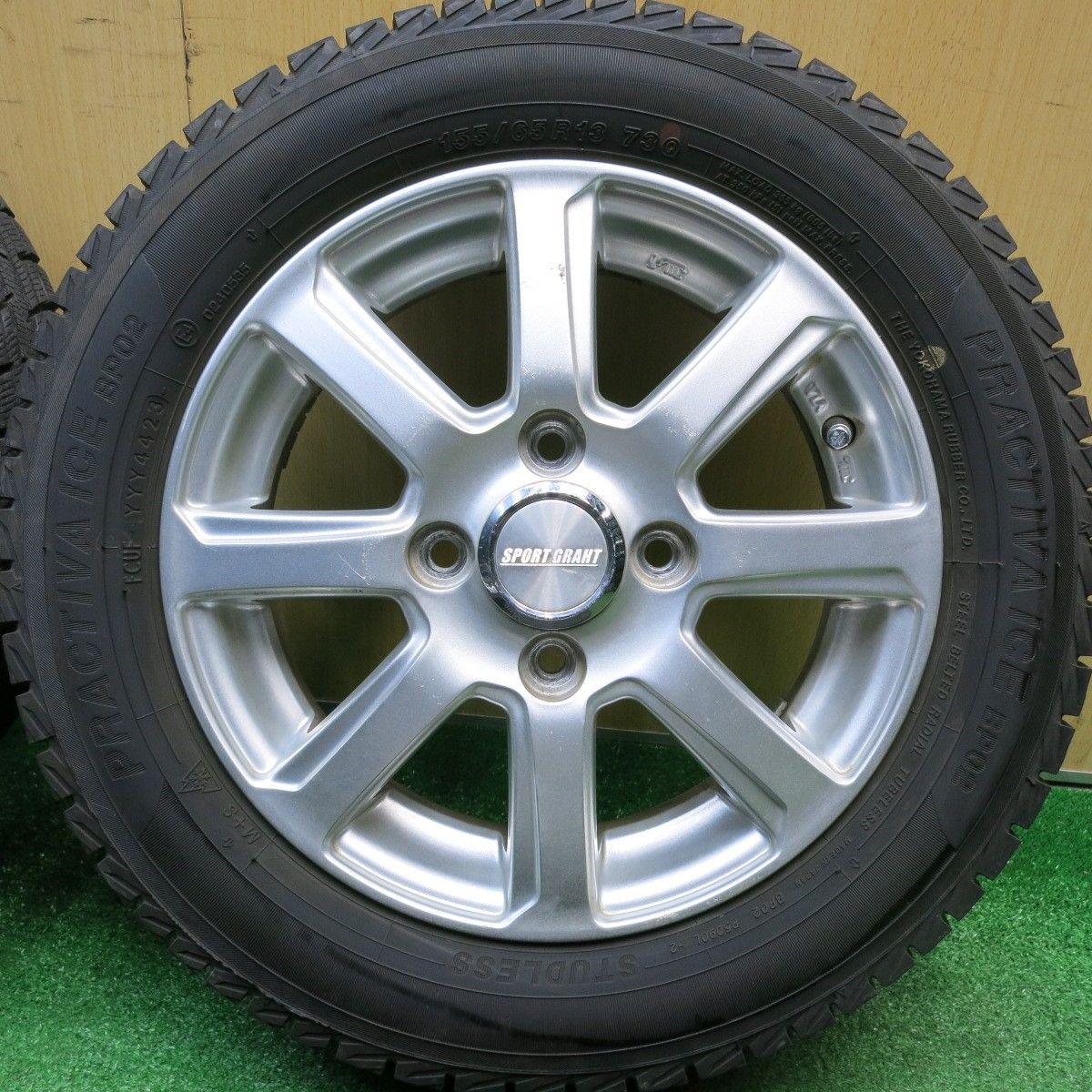 バリ溝！23年！9.5分以上☆スタッドレス 155/65R13 プラクティバ 