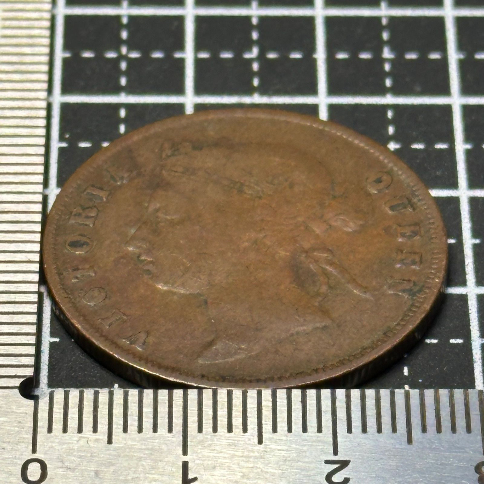 イギリス領海峡植民地　1セント銅貨　1895年　未使用　トーン　希少　レア　古銭 イギリス領海峡植民地 1セント銅貨 1895年 未使用 トーン 希少 レア