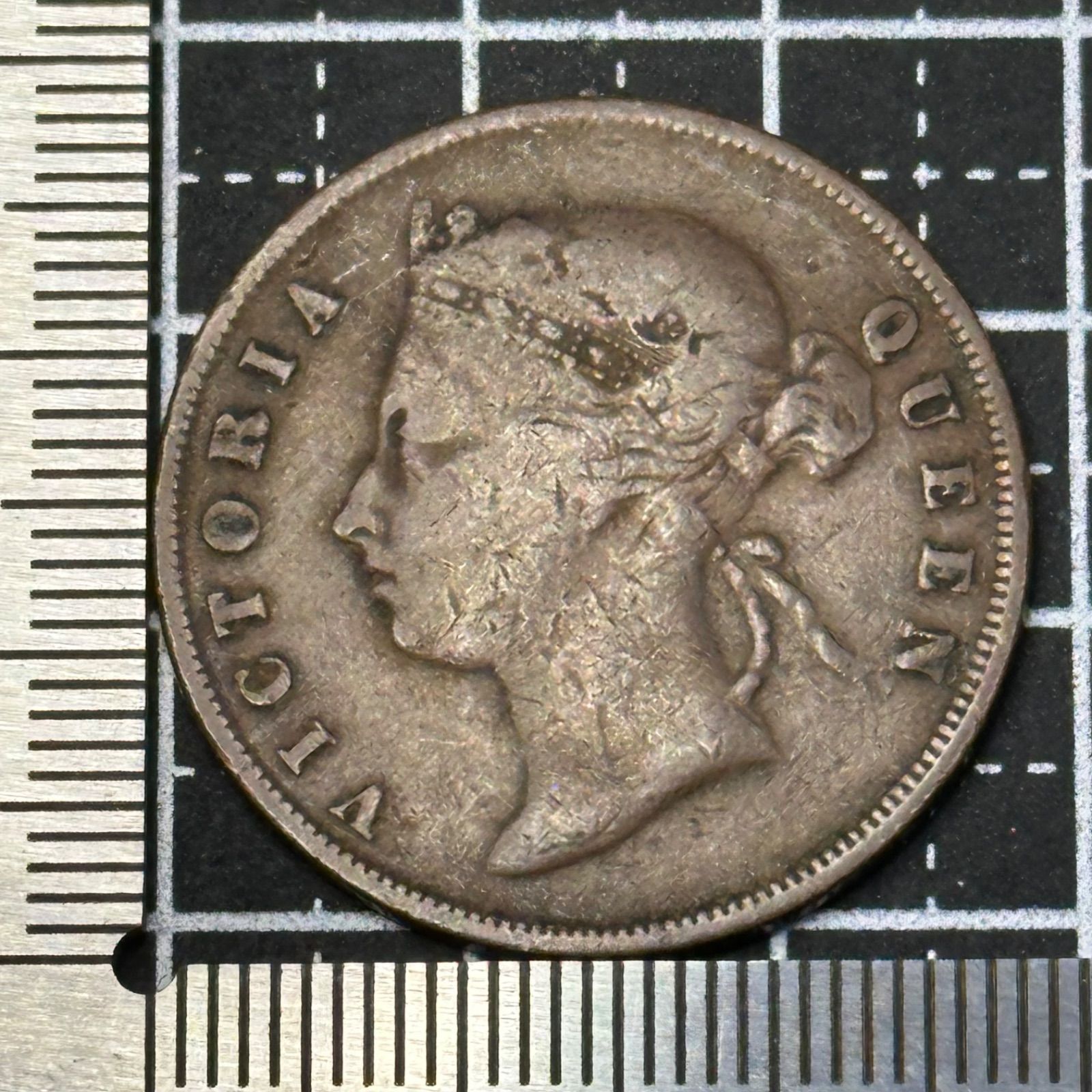 イギリス領海峡植民地　1セント銅貨　1895年　未使用　トーン　希少　レア　古銭 イギリス領海峡植民地 1セント銅貨 1895年 未使用 トーン 希少 レア 古銭