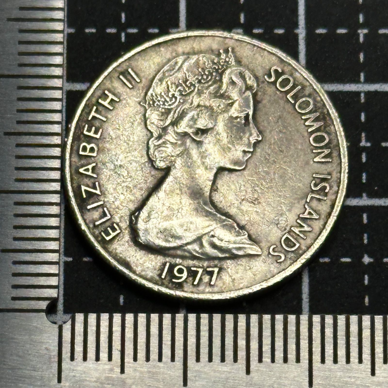 ソロモン諸島】1977年 10セント硬貨／月夜のダンスする精霊意匠・南