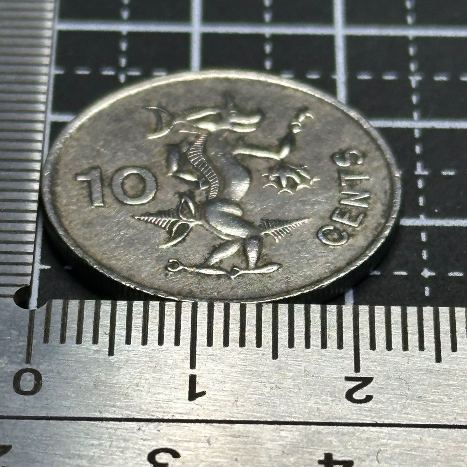 ソロモン諸島】1977年 10セント硬貨／月夜のダンスする精霊意匠・南