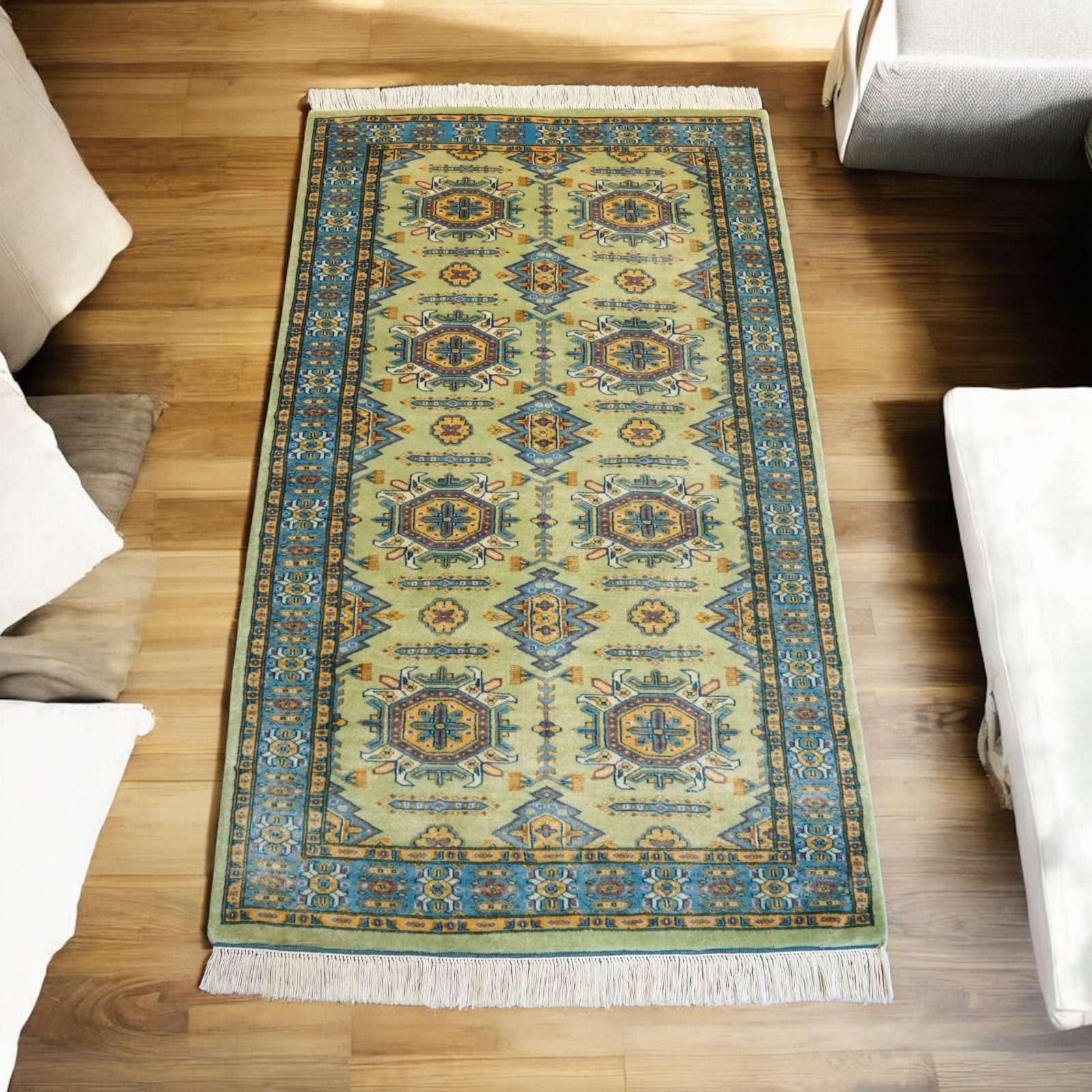 パキスタン手織り絨毯 163×96cm - メルカリ