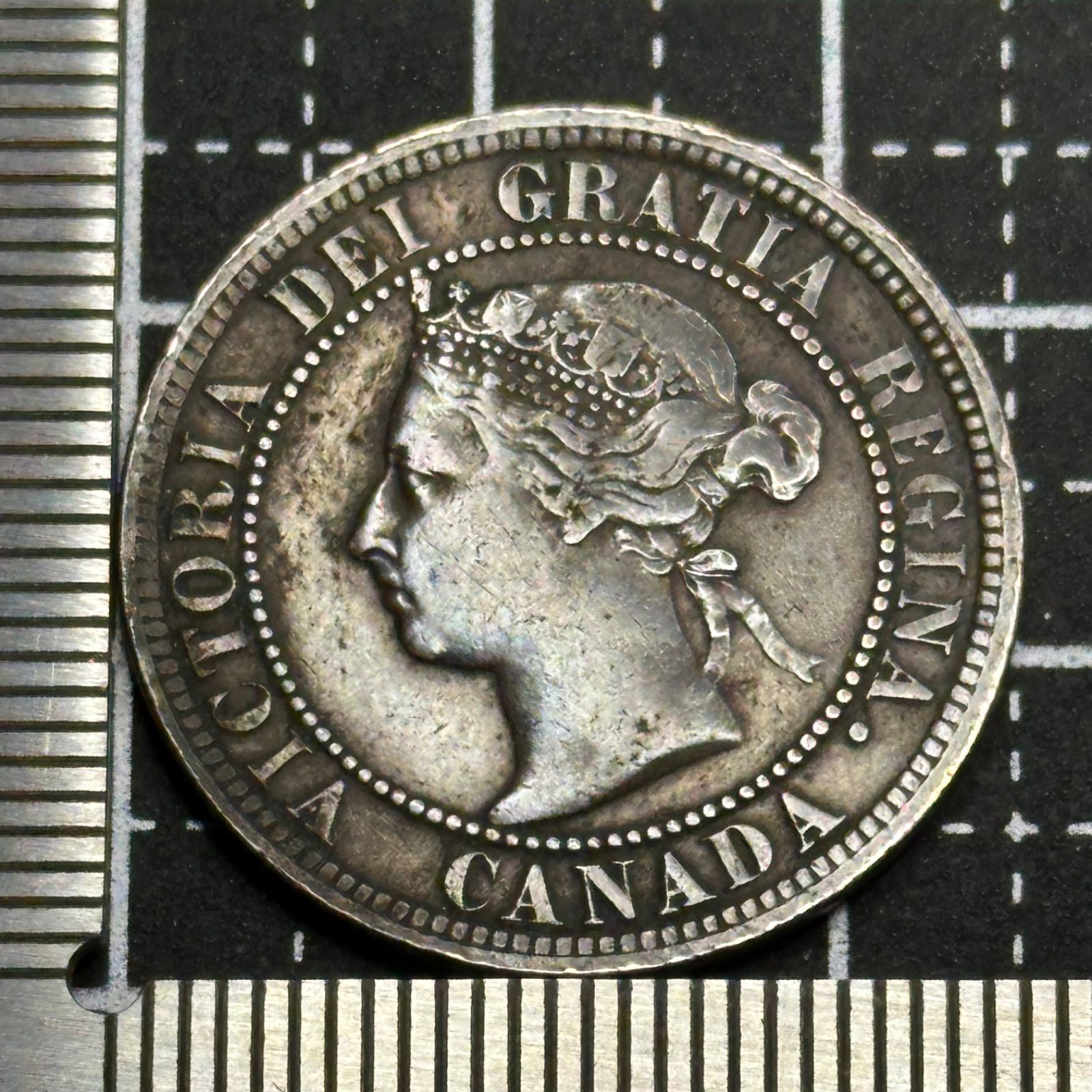 カナダ】1887年 ヴィクトリア女王 1セント銅貨／月桂樹リース・後期ヤングヘッド／19世紀アンティークコイン 美トーン 573 - メルカリ