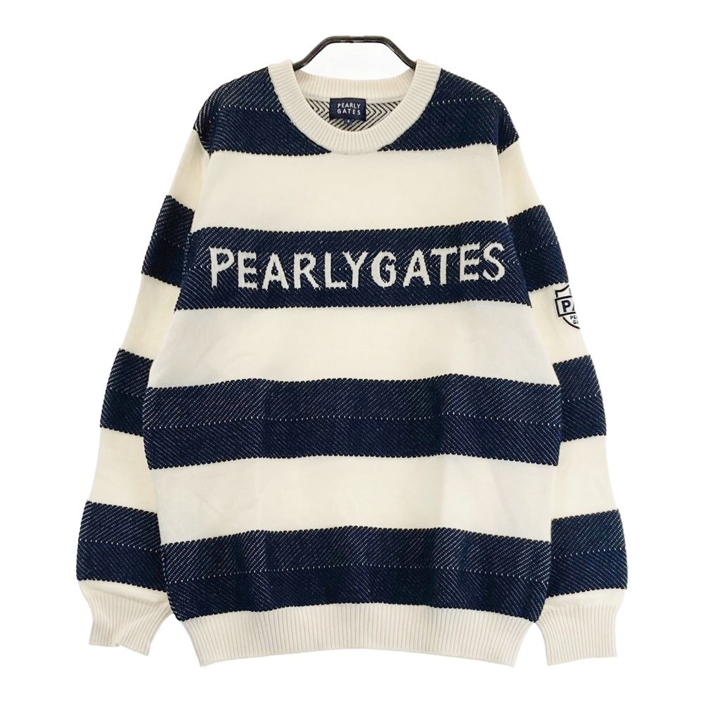 サイズ：4 PEARLY GATES パーリーゲイツ ニットセーター ボーダー柄