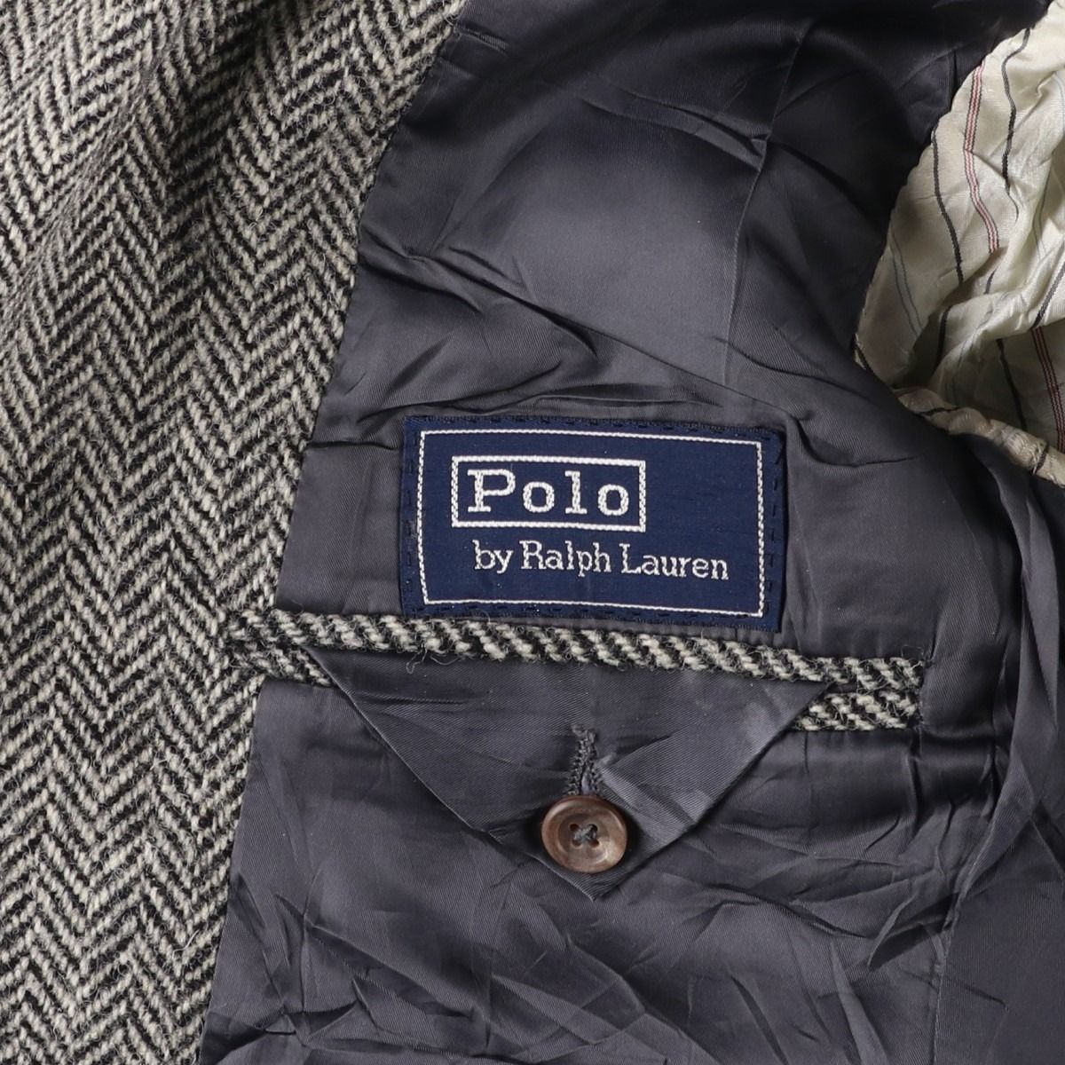 ポロ ラルフローレン ヘリンボーン テーラードジャケット L USED PoloRalphlauren ポロラルフローレン ヘリンボーンツイード