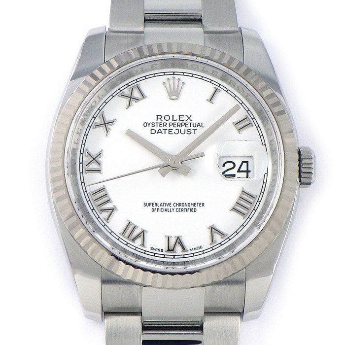 ロレックス Rolex 腕時計 デイトジャスト 79174 P番 2000年製 ホワイト文字盤 ローマンインデックス デイト K18WG SS 自動巻き 【箱・保付き】 【中古】 楽天市場】ロレックス デイトジャスト p番 79174の通販