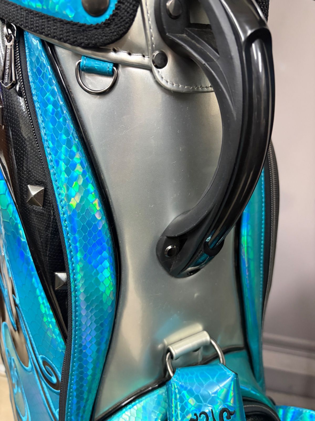 美品・フード付】Dance With Dragon キャディバッグ ブルー ドラゴン 9