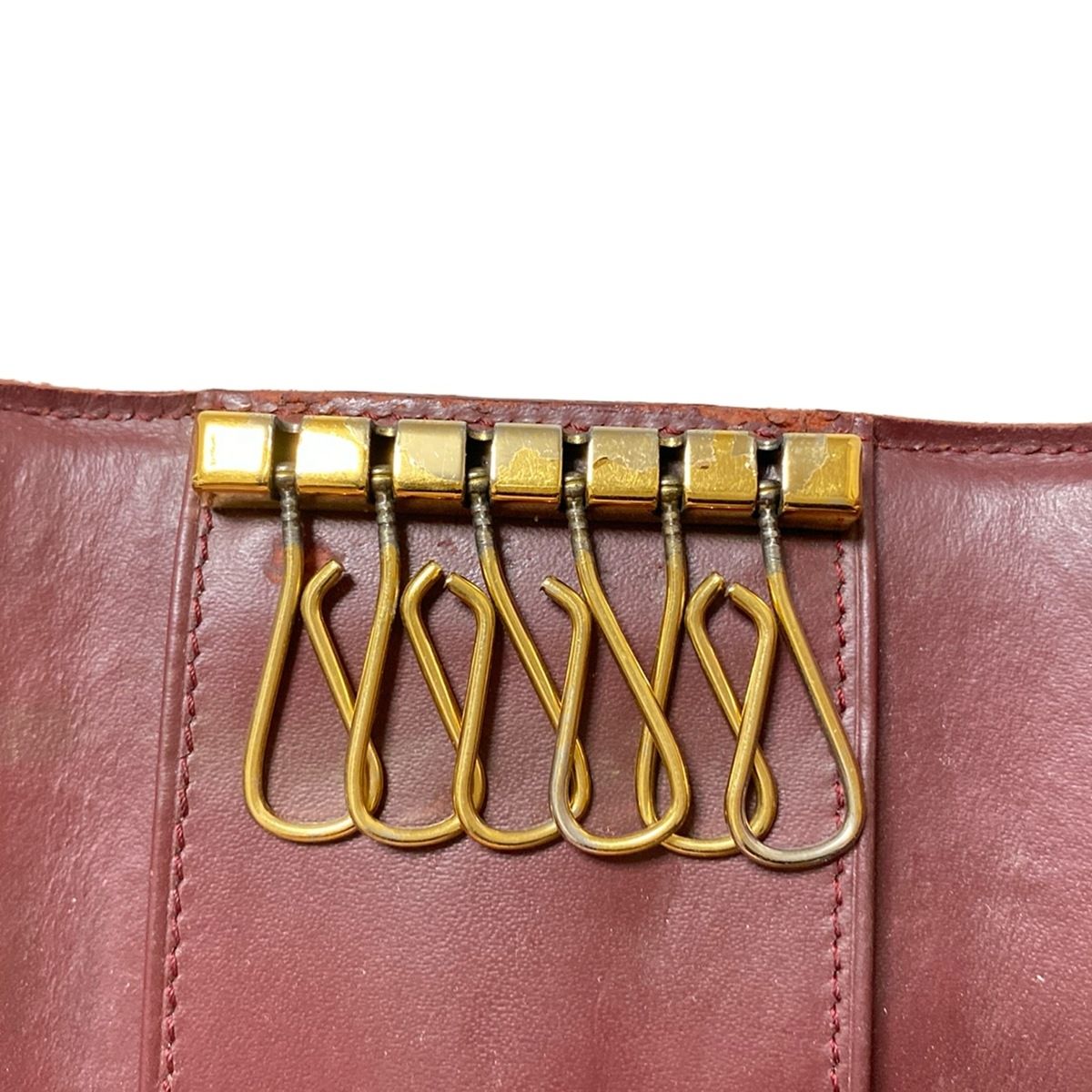 山*口様 カルティエ キーケース ボルドー　ゴールド 6連 山*口様 カルティエ キーケース ボルドー ゴールド 6連 山*口様 カルティエ