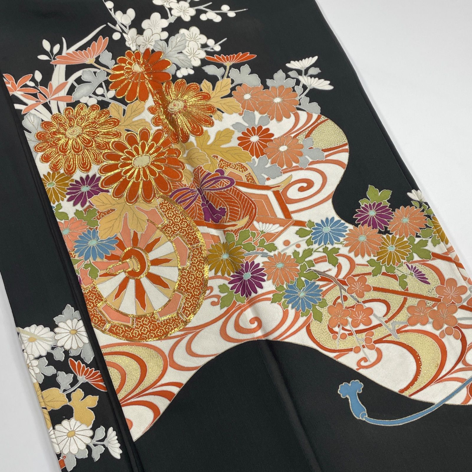 黒留袖 4枚 正絹 着物まとめ売り 同梱購入歓迎 リメイク用 着付け練習