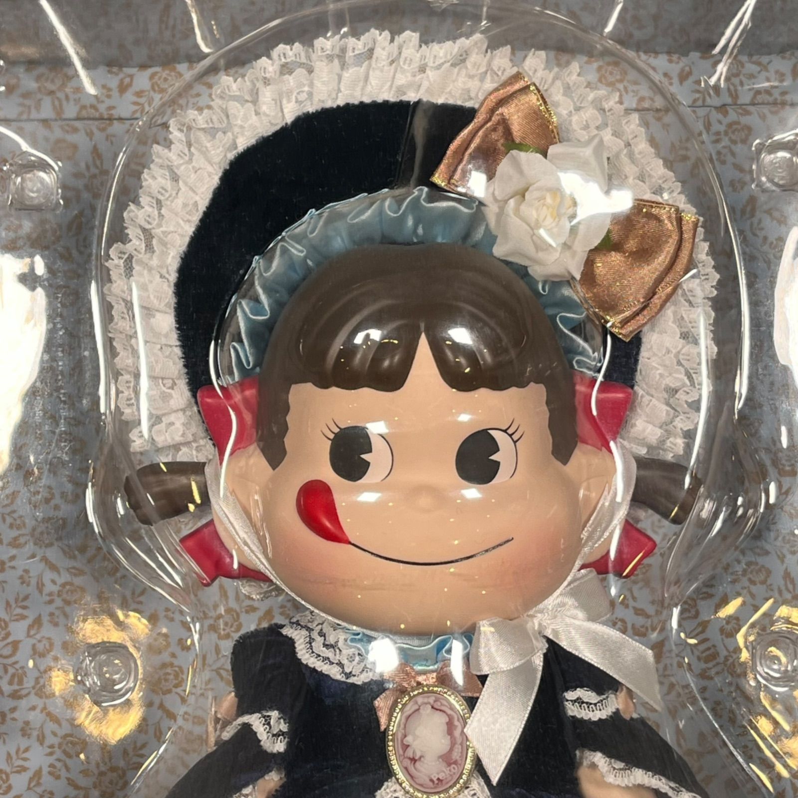 不二家のペコちゃん人形　アンティーク 不二家☆ペコちゃん☆昭和レトロ☆ソフビ人形 14．0cm 当時物