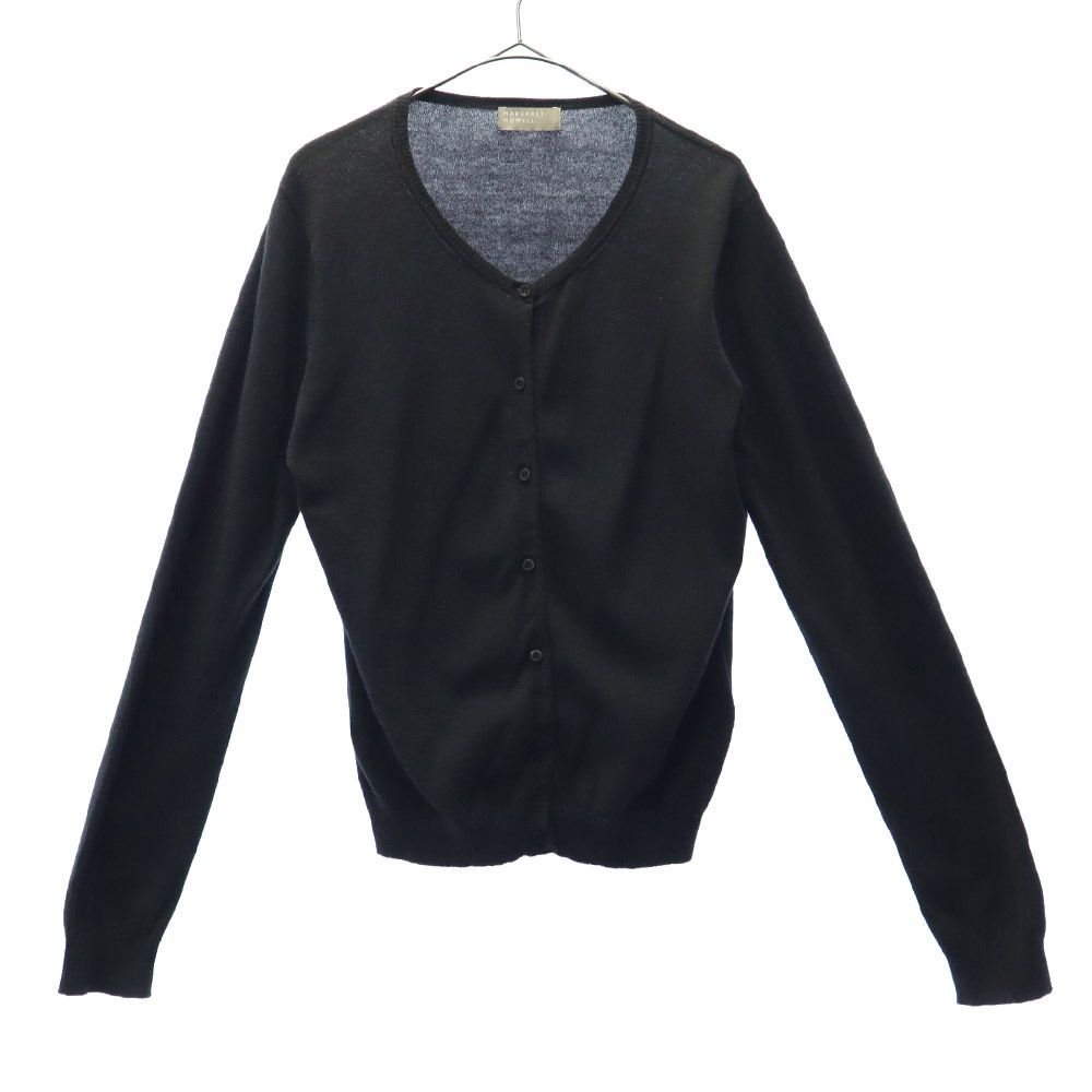 【新品】マーガレットハウエル　サイズ2 レディースMサイズ　ブラックカーディガン MARGARET HOWELL マーガレットハウエル 長袖 カーディガン 2 ブラック