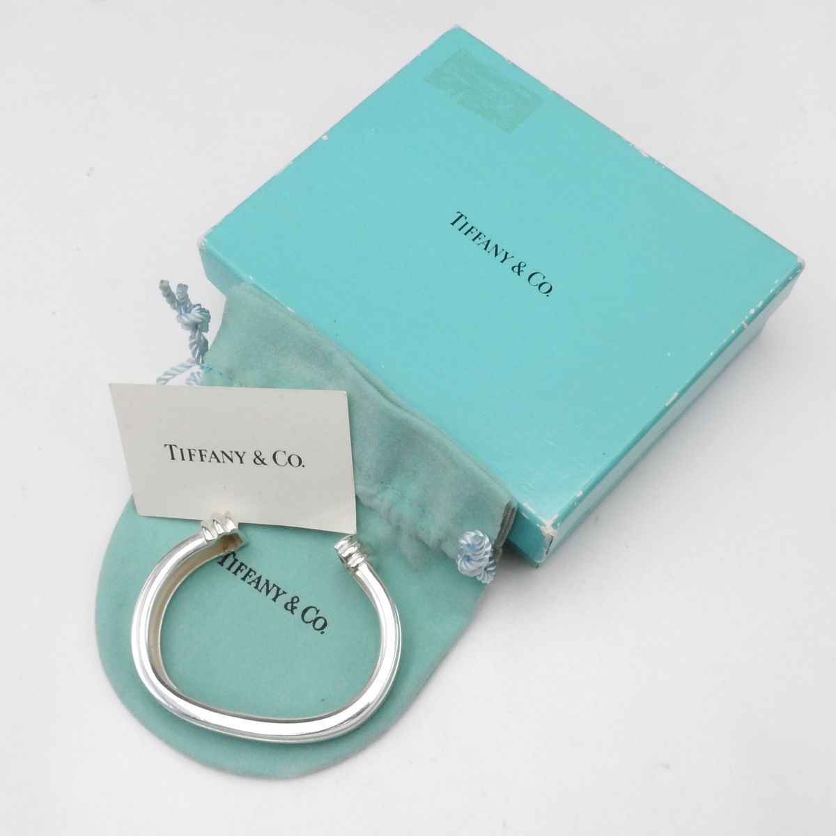 希少品 TIFFANY&CO. ティファニー グルーブド シルバー カフ バングル