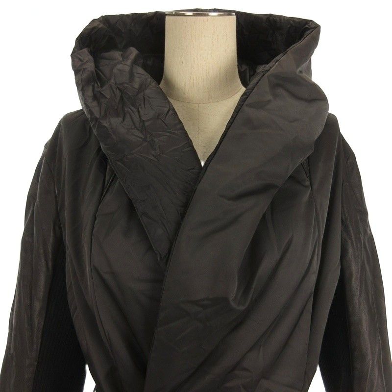 バジュラ bajra マイクロファイバー コート ロング フーディ 切替