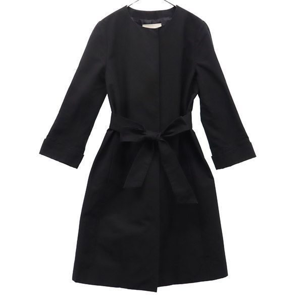 UNITED ARROWS ユナイテッドアローズ ノーカラーコート 36 ブラック