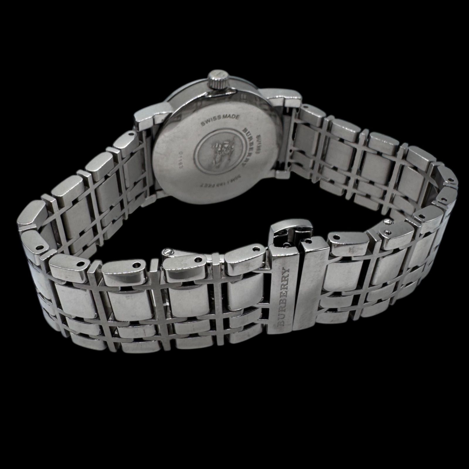 新品電池稼働 BURBERRY バーバリー BU1363 チェック ピンク文字盤