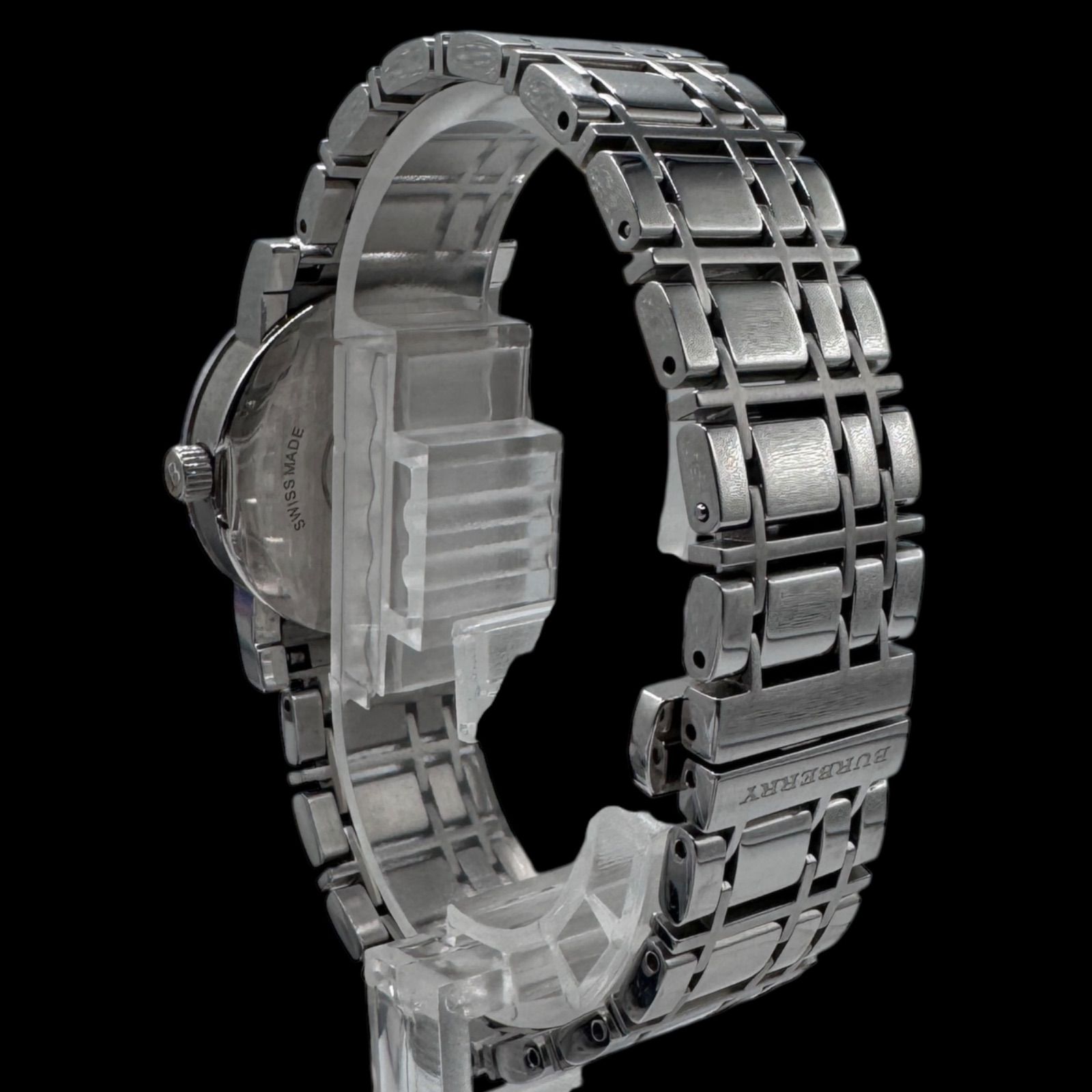 新品電池稼働 BURBERRY バーバリー BU1363 チェック ピンク文字盤