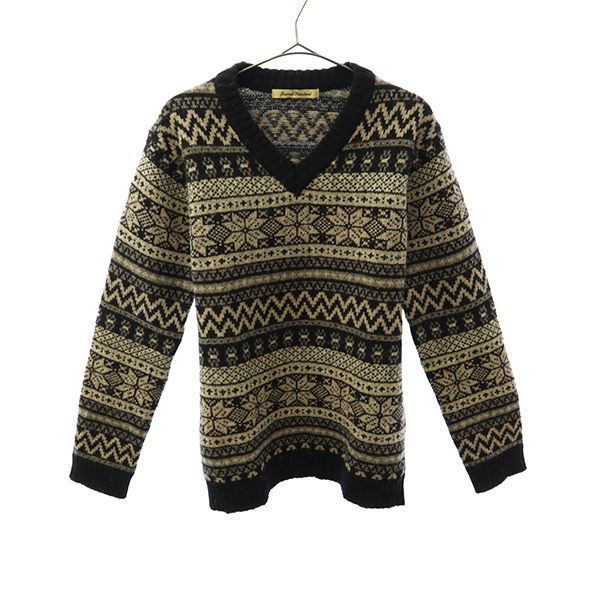JOURNAL STANDARD ジャーナルスタンダード ウール ノルディック柄 長袖 セーター M ニット メンズ 古着