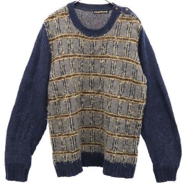 FRAPBOIS フラボア 総柄 長袖 セーター 1 ニット メンズ 古着