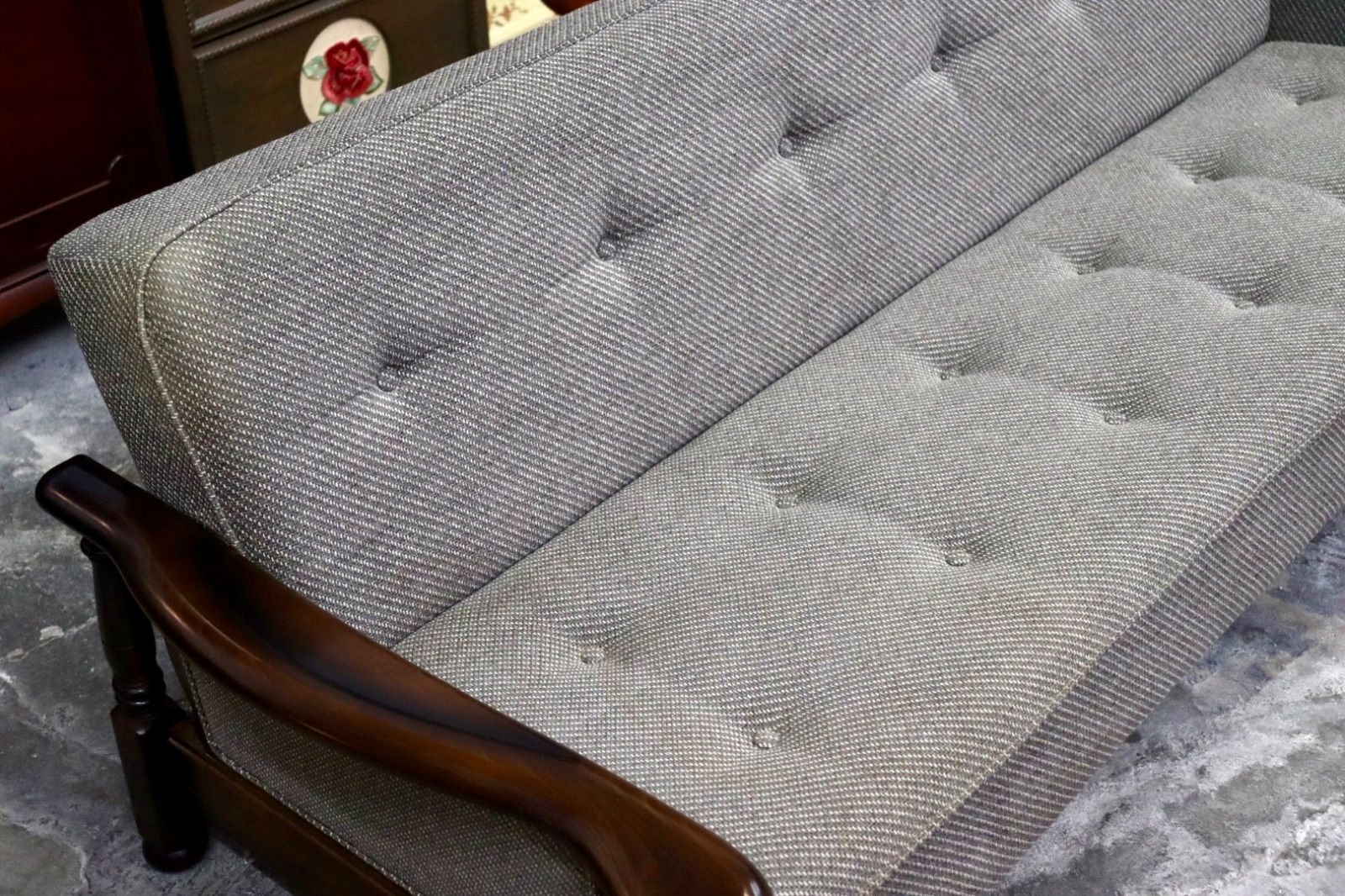 GMIK735○karimoku / カリモク コロニアル YC6053 ソファベッド 3人