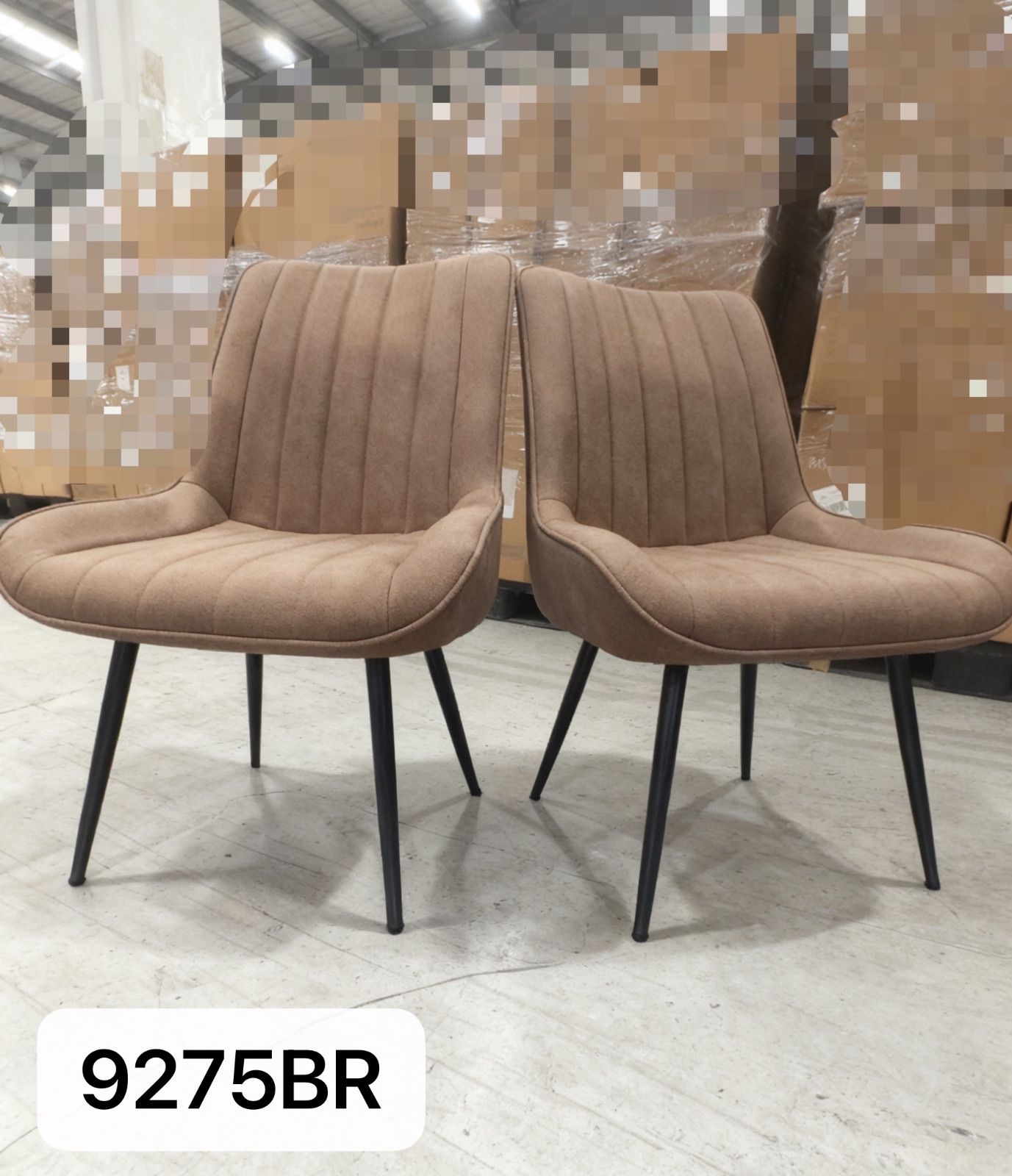 ダイニングチェア 反毛皮 疲れにくい おしゃれ 北欧風ブラウン4脚