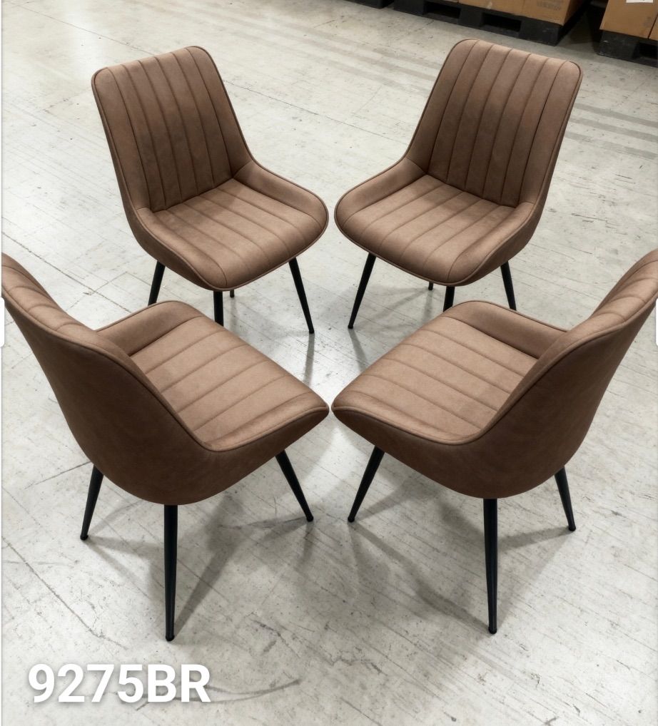 ダイニングチェア　反毛皮　疲れにくい おしゃれ 北欧風ブラウン4脚セット ダイニングチェア 反毛皮 疲れにくい おしゃれ 北欧風ブラウン4脚