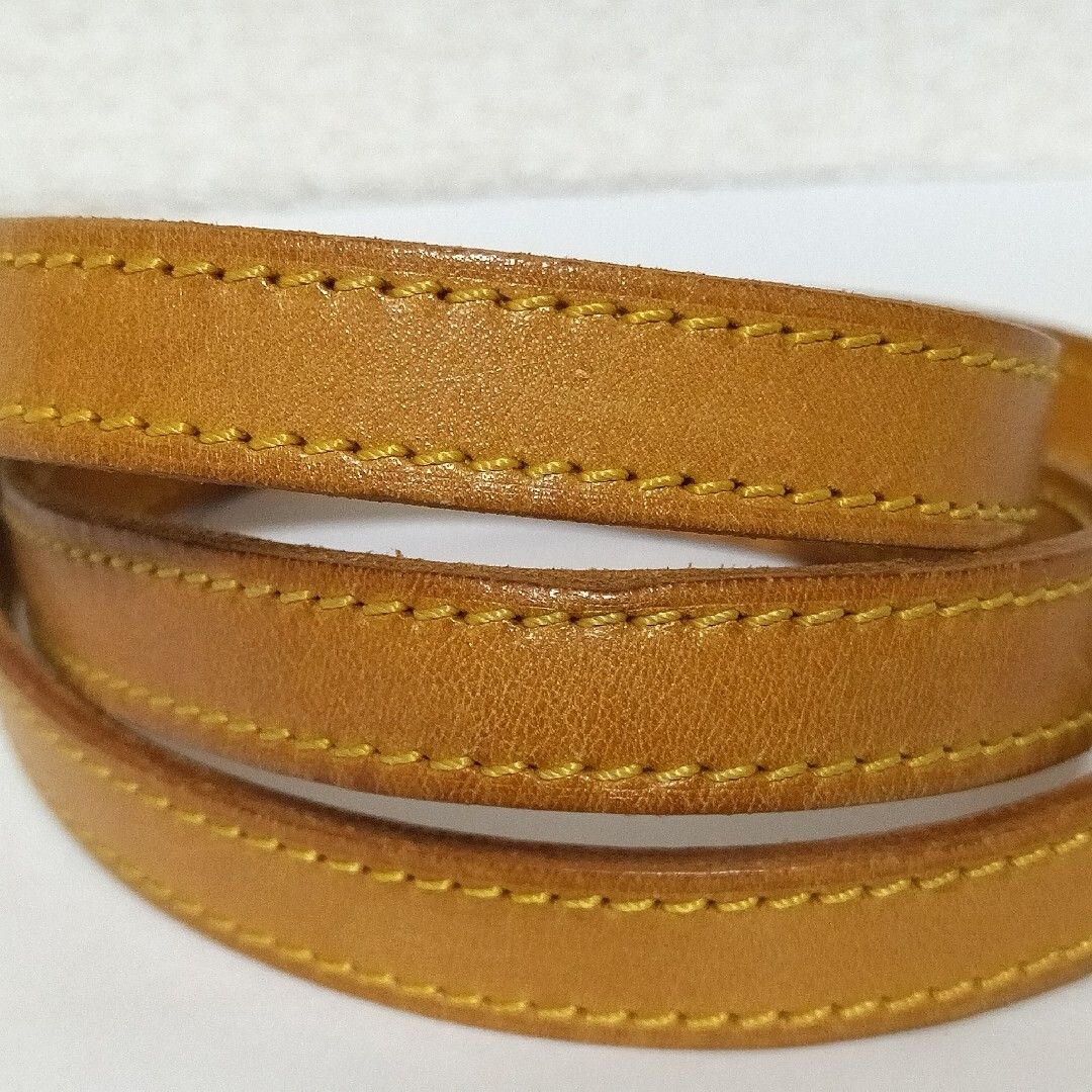 美品】ルイヴィトン ショルダーストラップ ヌメ革 ゴールド金具 調整