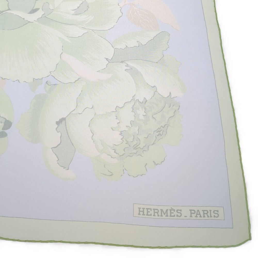 HERMES エルメス カレ90・LES PIVOINES・レピヴォワン シルク スカーフ