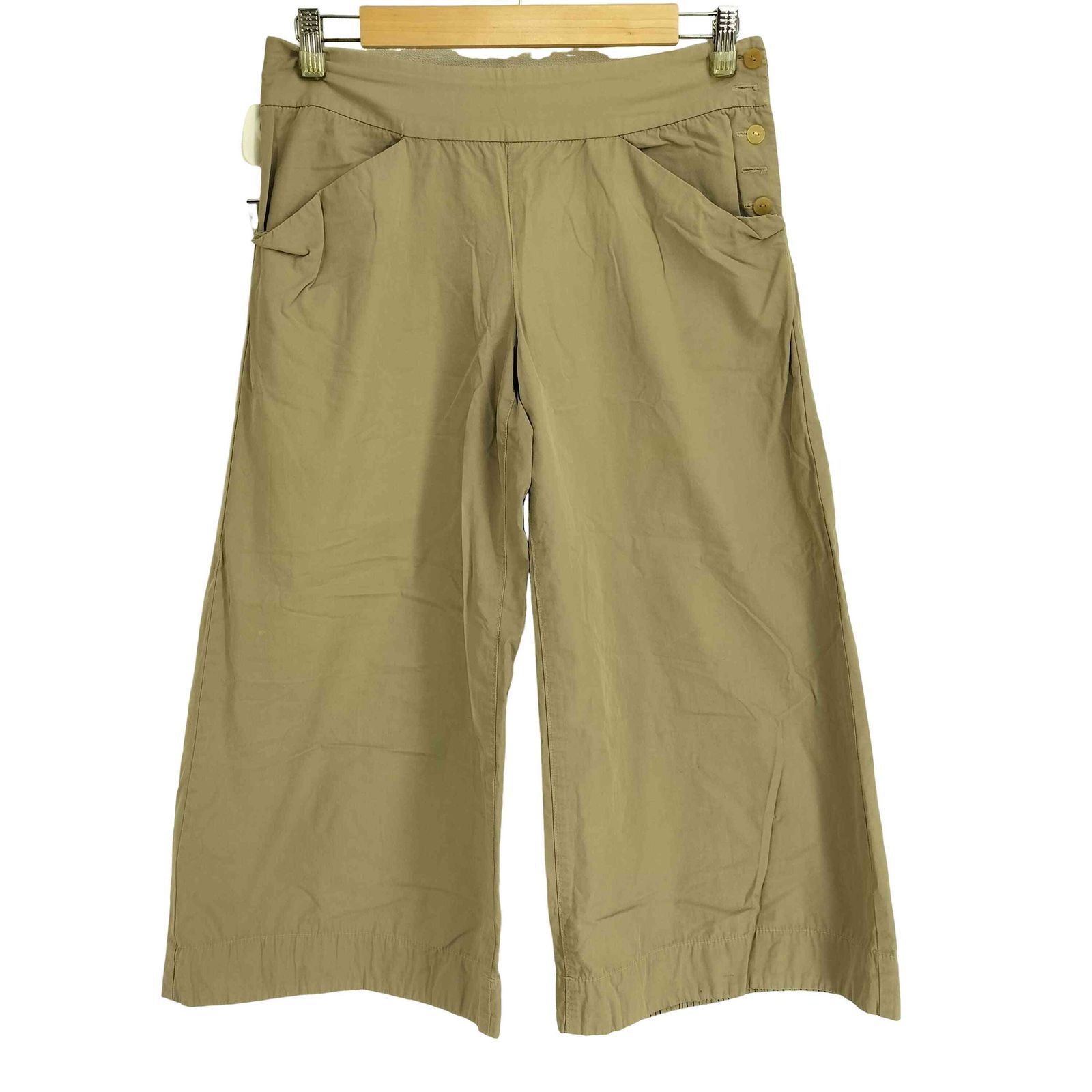 パラスパレス PALLAS PALACE ボタンフライ クロップド ワイドパンツ