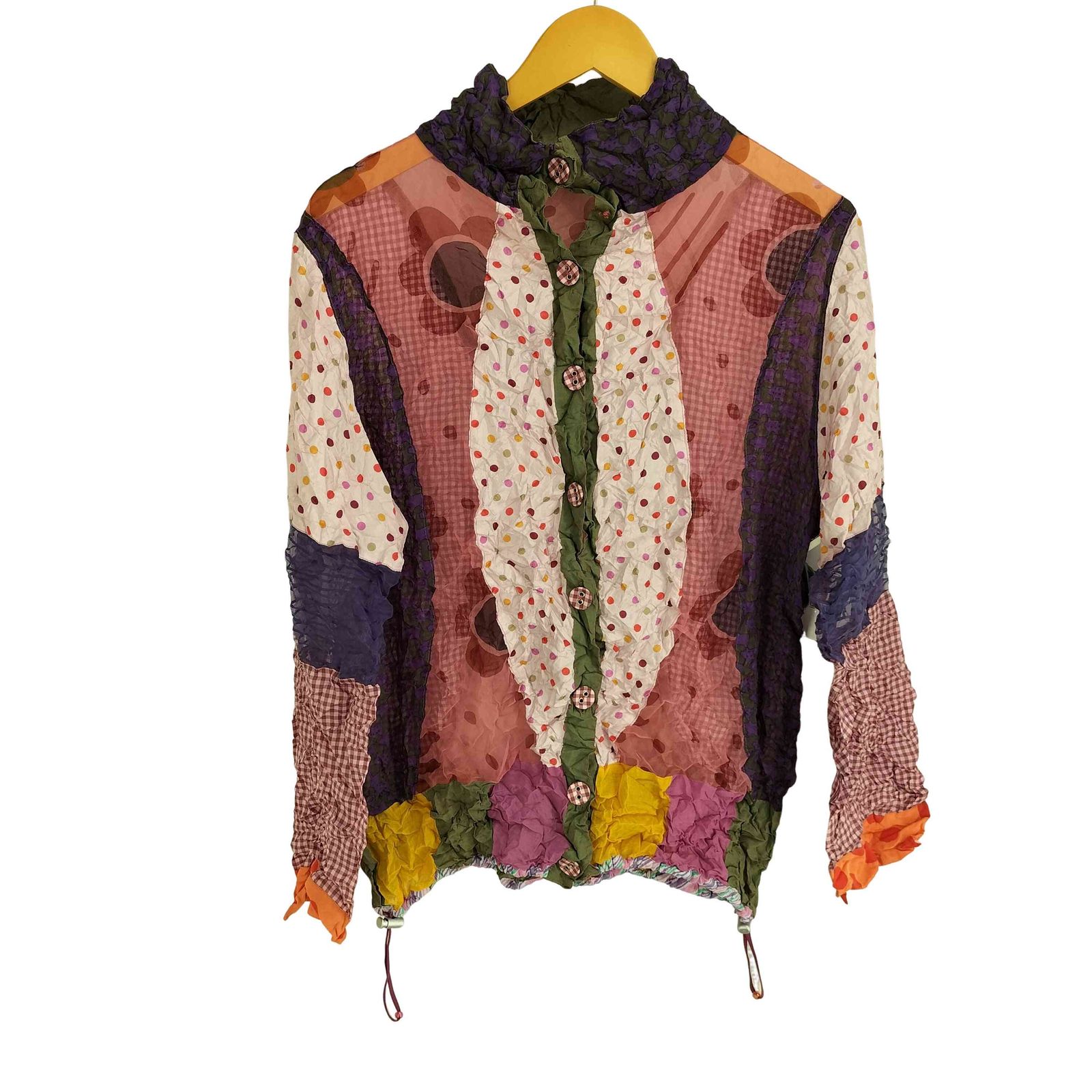 OLLEBOREBLA(アルベロベロ) シワ加工 ポップコーン L/S シャツ レディース 表記無 【中古】【ブランド古着バズストア】 アルベロベロ OLLEBOREBLA シワ加工 ポップコーン L/S シャツ