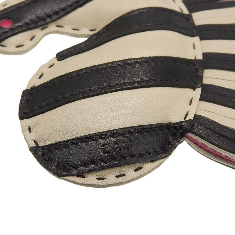 エルメス　HERMES ジージーサバンナ　ゼブラ　バッグチャーム　Z刻印 エルメス HERMES ジージー サバンナ ゼブラ バッグチャーム