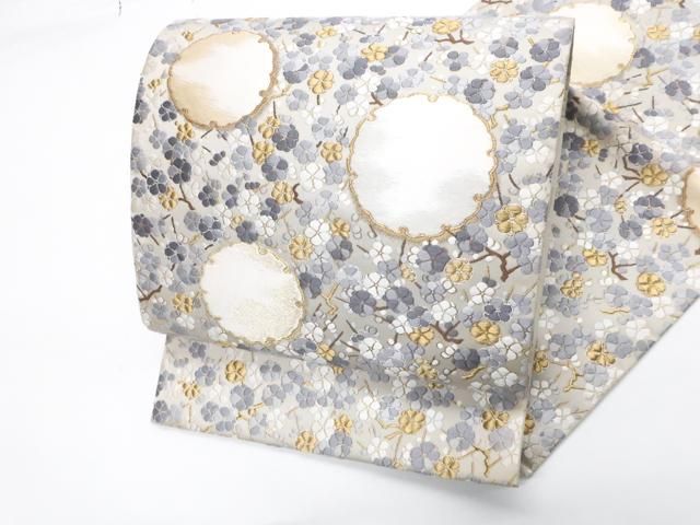 一輝堂】袋帯 太鼓柄 刺繍 金糸 雪輪 正絹 25b12-2322 - メルカリ