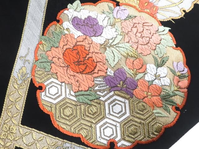 一輝堂】袋帯 六通 金糸 雪輪 正絹 25b12-2325 - メルカリ