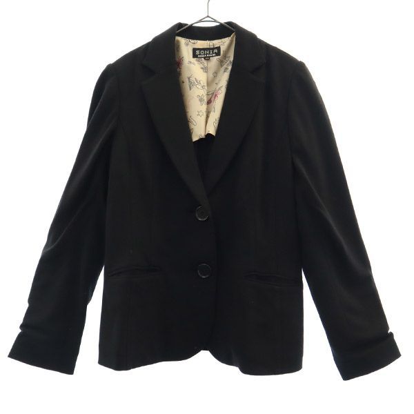 Sonia Rykiel ソニアリキエル テーラードジャケット 40 ブラック 