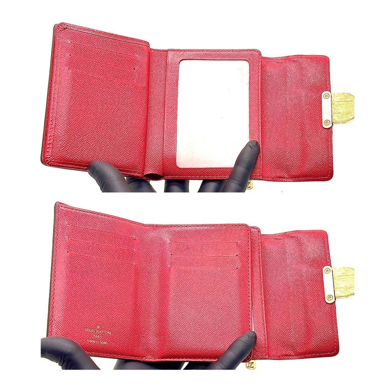 品格を纏う赤の差し色】 LOUIS VUITTON ルイヴィトン 三つ折り財布