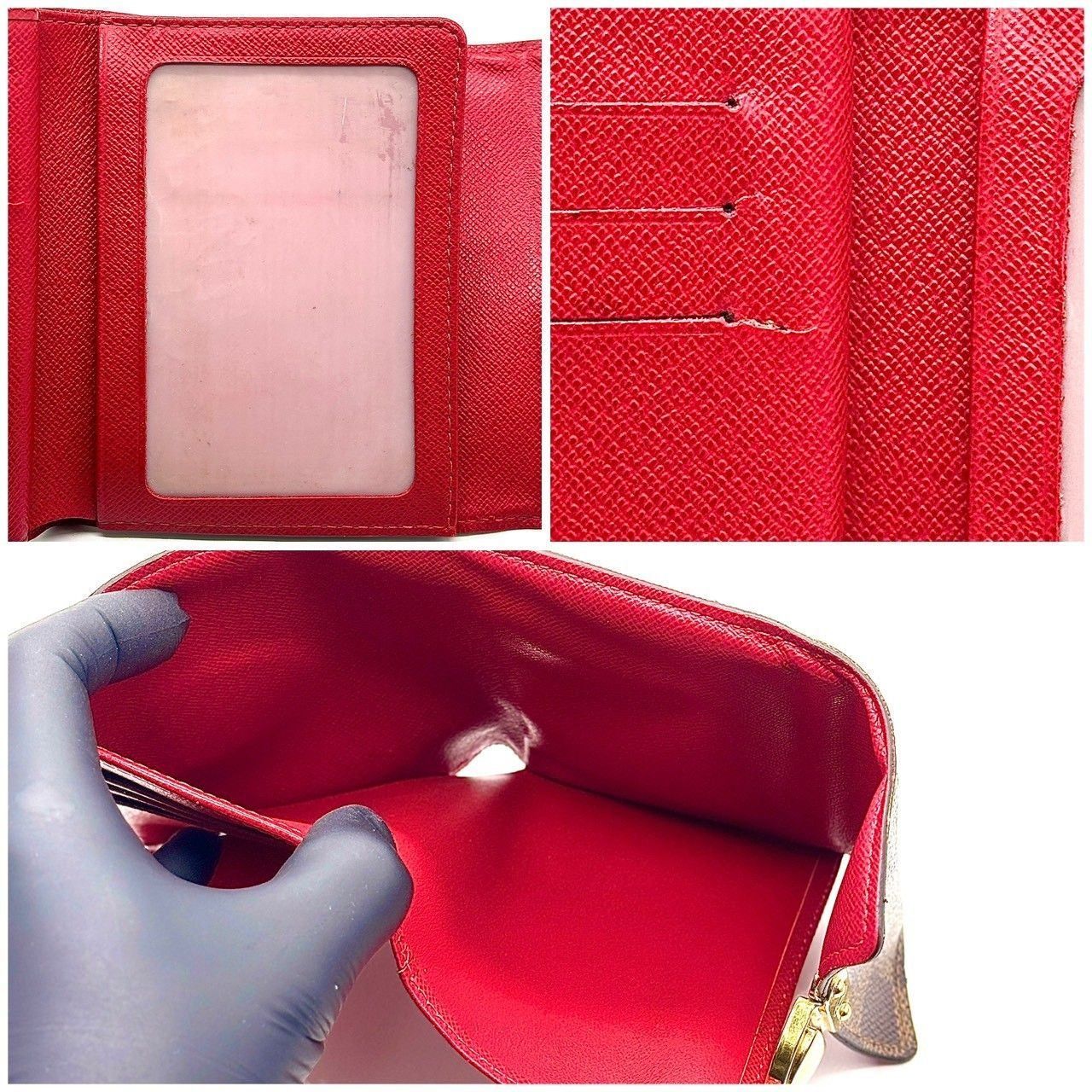 品格を纏う赤の差し色】 LOUIS VUITTON ルイヴィトン 三つ折り財布