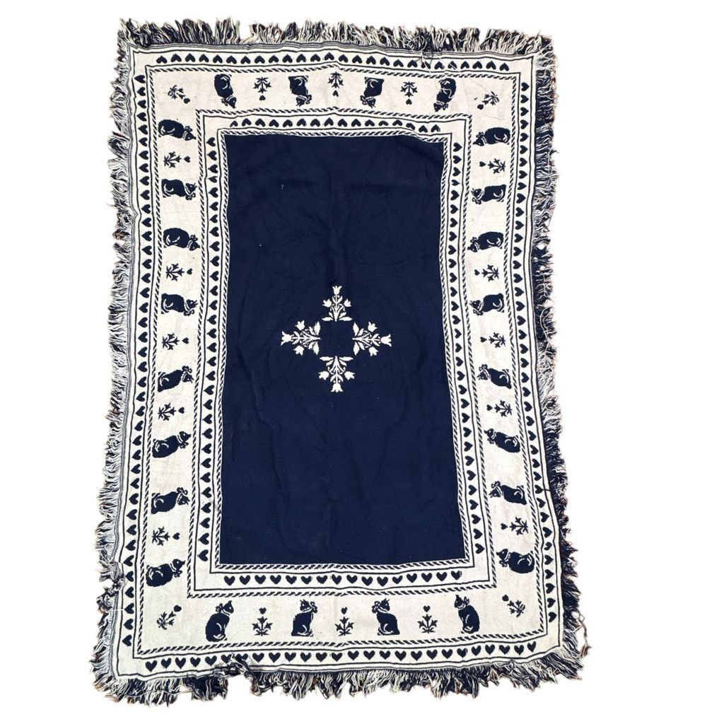 ヴィンテージラグ　マルチカバー　タペストリー　カーペット　アニマル　ベルベット ヴィンテージラグ マルチカバー タペストリー カーペット ベルベット