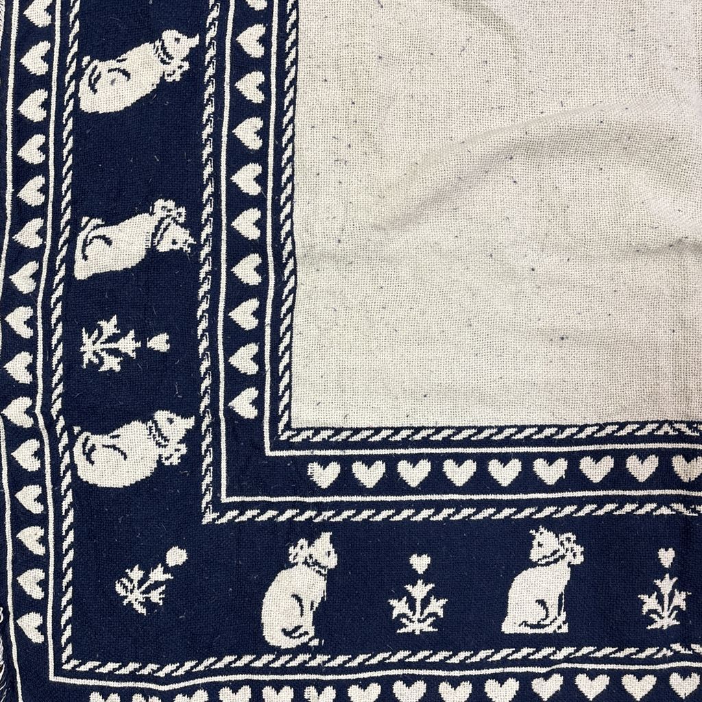 vintageラグ ブランケット マルチカバー タペストリー アニマル 動物