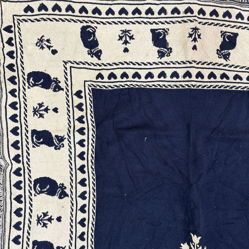 ヴィンテージラグ　カーペット　マルチカバー　タペストリー　アニマル柄　ゴブラン vintageラグ ブランケット マルチカバー タペストリー アニマル 動物