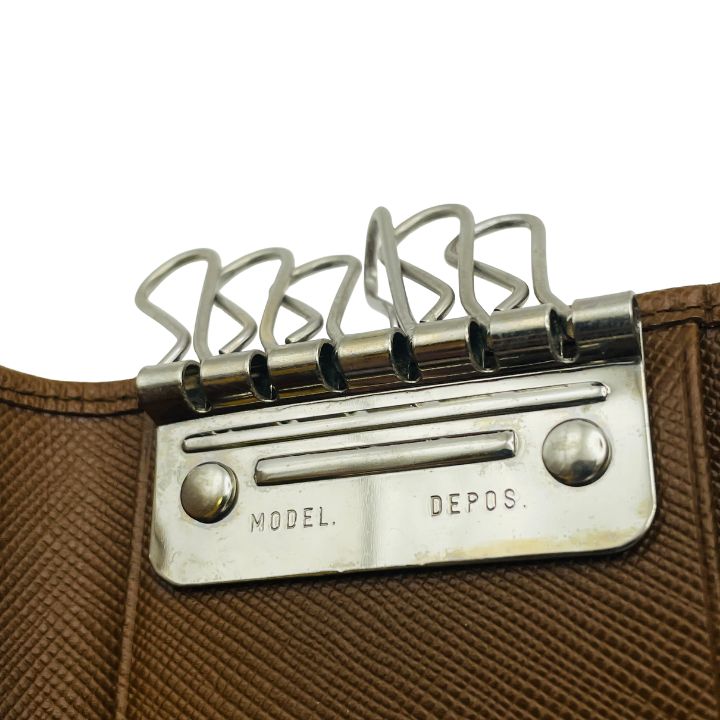 美品 PRADA プラダ キーケース 6連 サフィアーノレザー M222A 三角ロゴ
