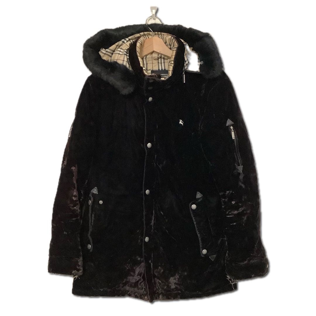 BURBERRY BLACK LABEL バーバリーブラックレーベル ベロアダウン