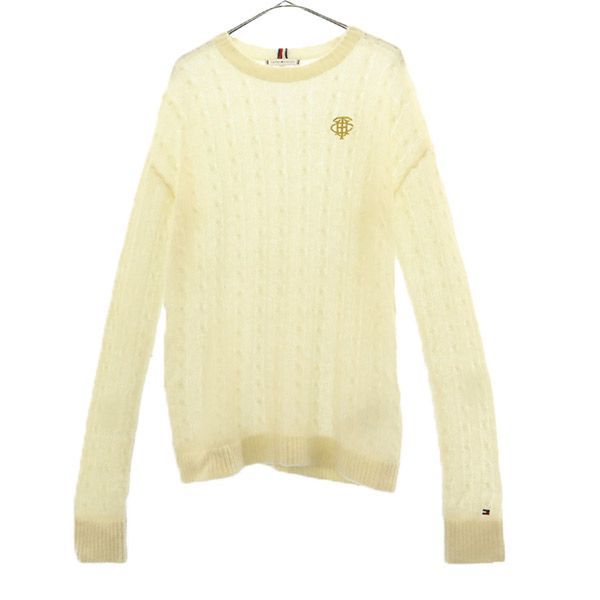 古着 トミー ヒルフィガー ニット レディース TOMMY HILFIGER トミーヒルフィガー の ケーブルフラッグセーター ニット セーター
