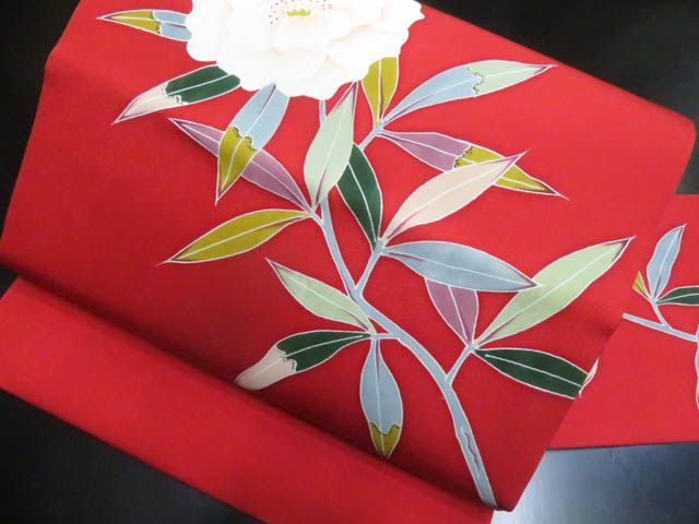 10-108 名古屋帯 名古屋仕立て 九寸 美品 正絹 着物 正絹西陣 九寸名古屋帯 単衣・袷用 【仕立て代付き】 福岡市南区の呉服