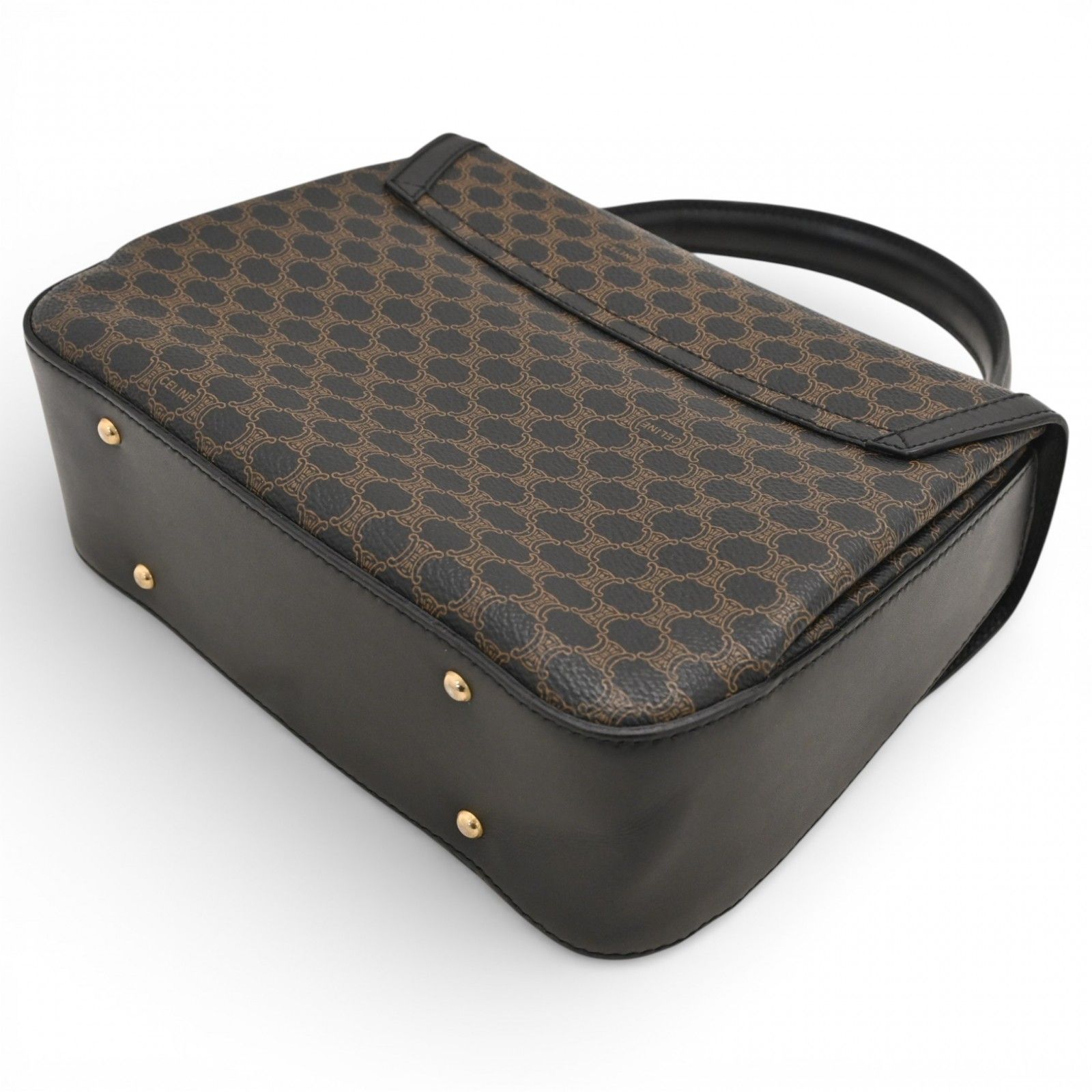 セリーヌ マカダム ハンドバッグ ターンロック ヴィンテージ Bランク