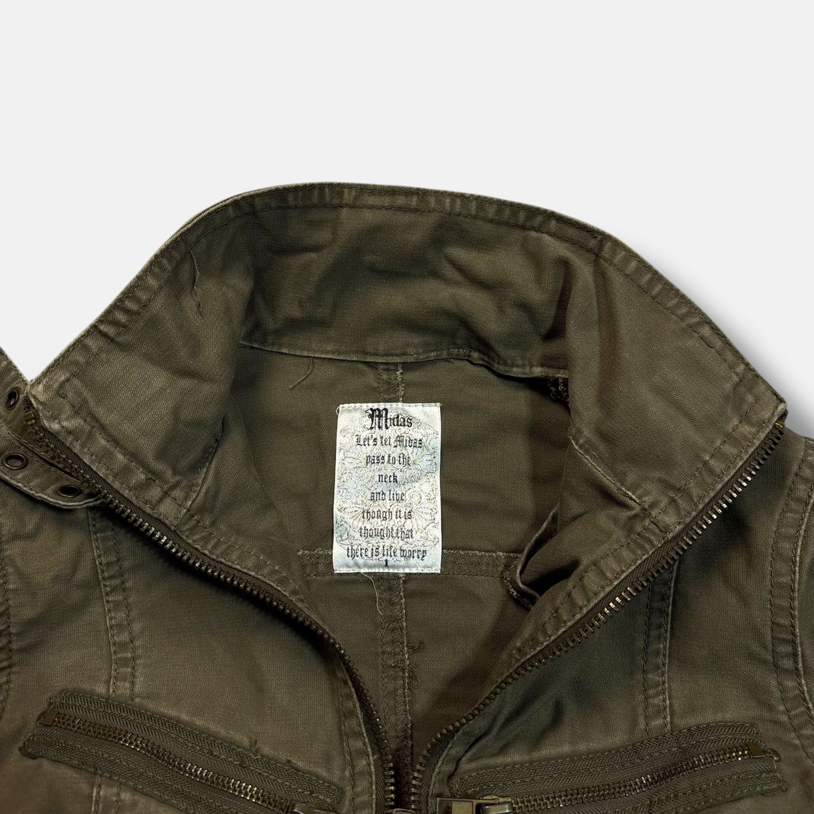 Midas ミリタリージャケット 平成 y2k お兄系 カーキ系 1 - メルカリ
