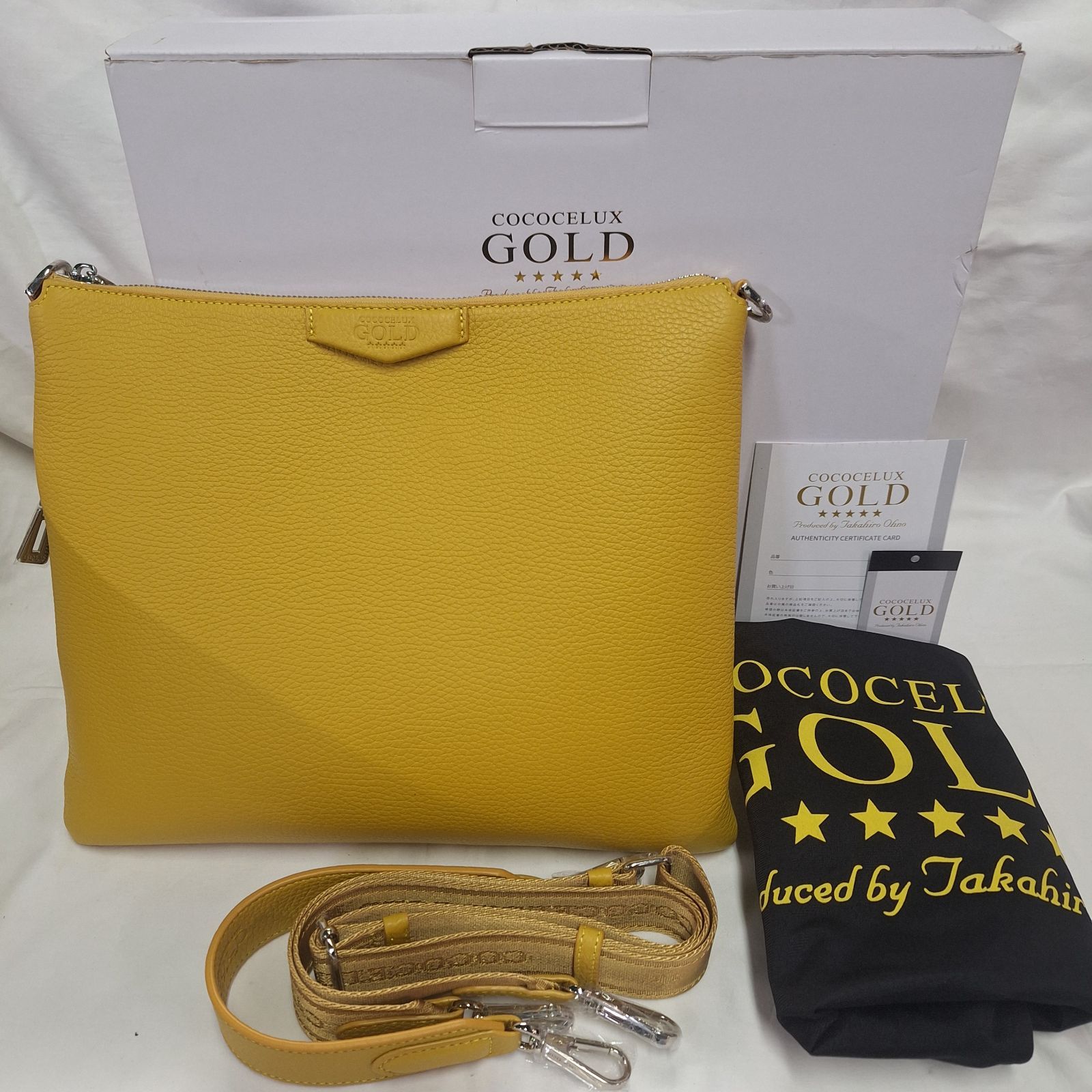 未使用☆箱あり COCOCELUX GOLD 3wayバッグ クラッチバッグ 