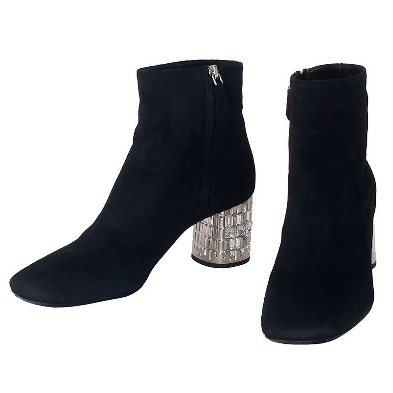 プラダ　ショートブーツ　37 プラダショートブーツブラック関税込み (PRADA/ショートブーツ