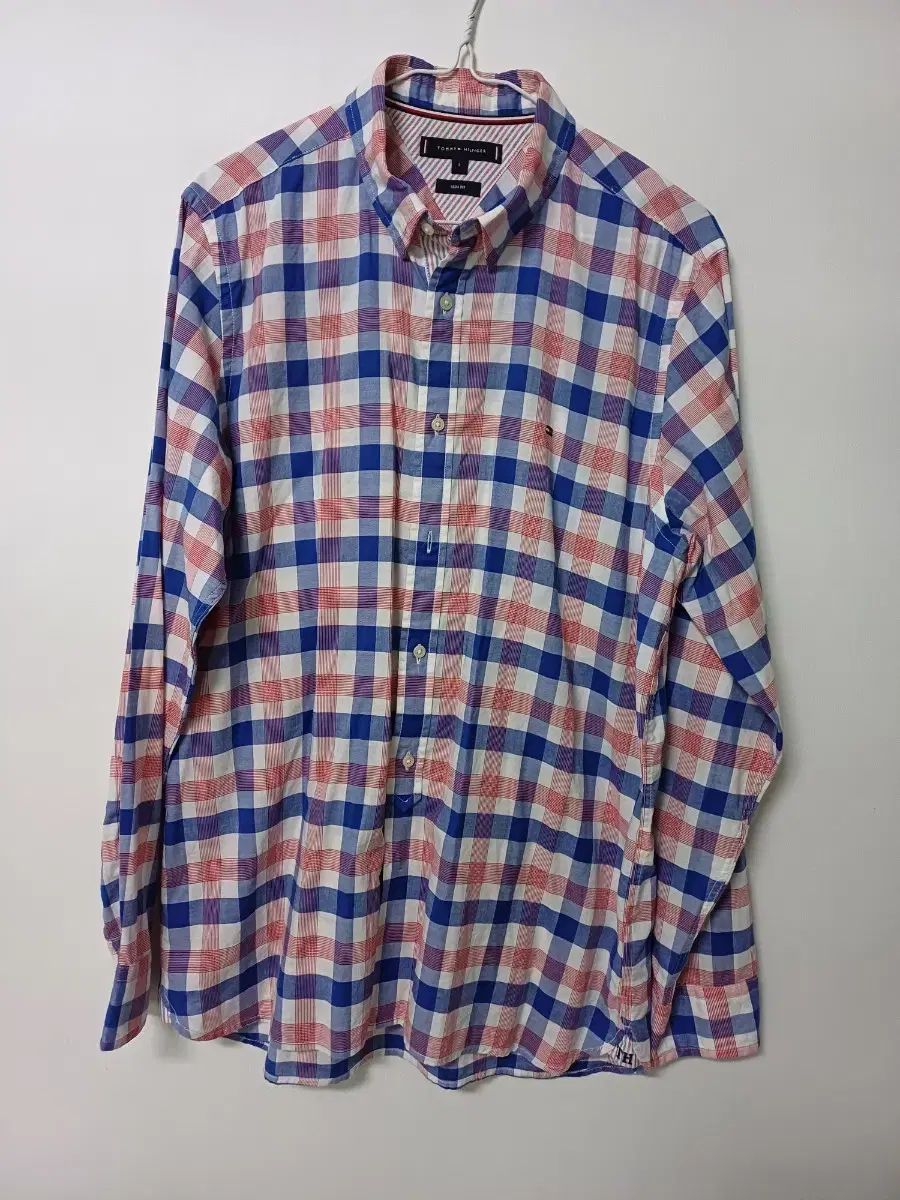 メンズ Tommy Hilfiger トミーヒルフィガー 春夏秋 シャツ チェック柄 (ほぼ新品 100) 長袖シャツ