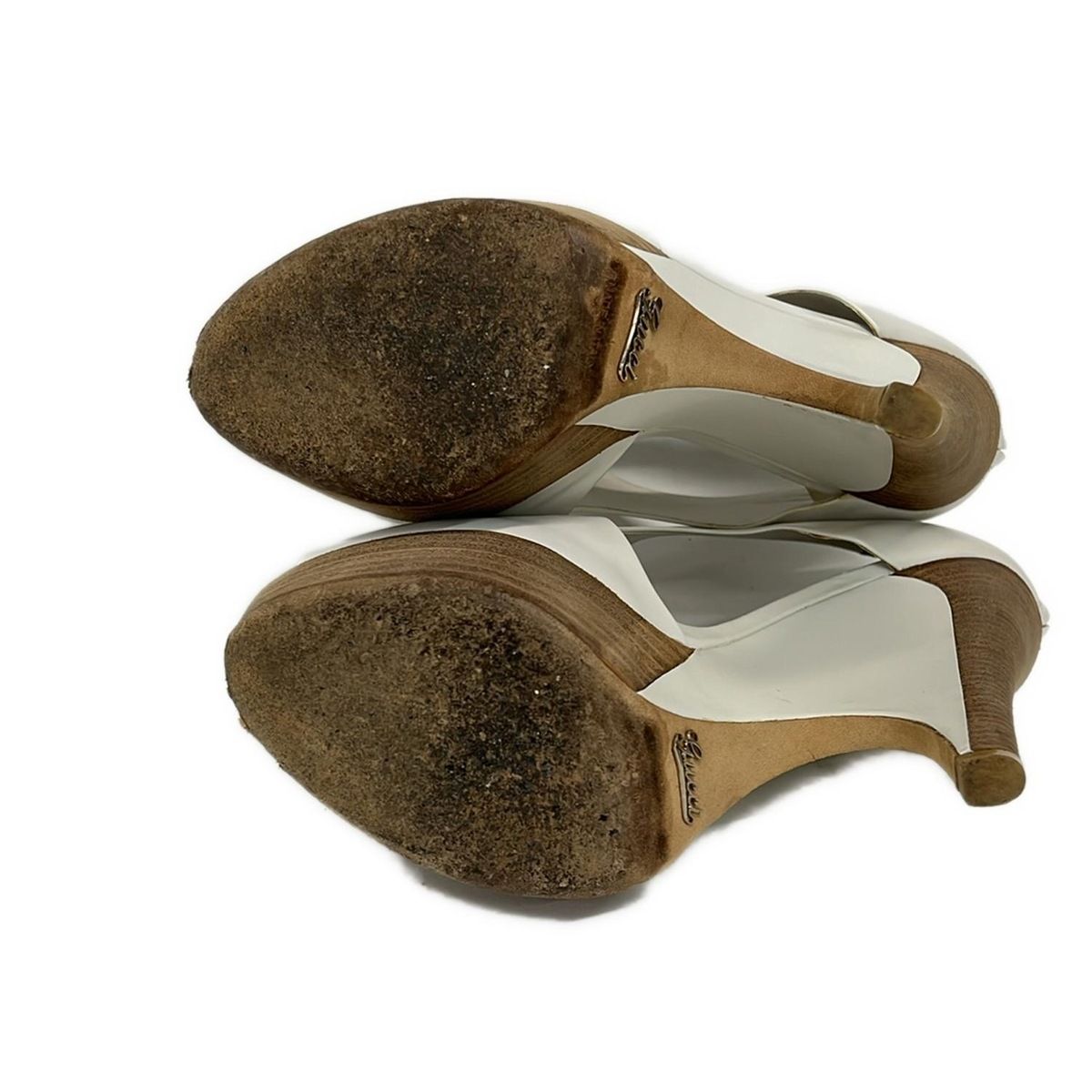 GUCCI(グッチ) パンプス 38 レディース - 234867 白 ウェッジソール